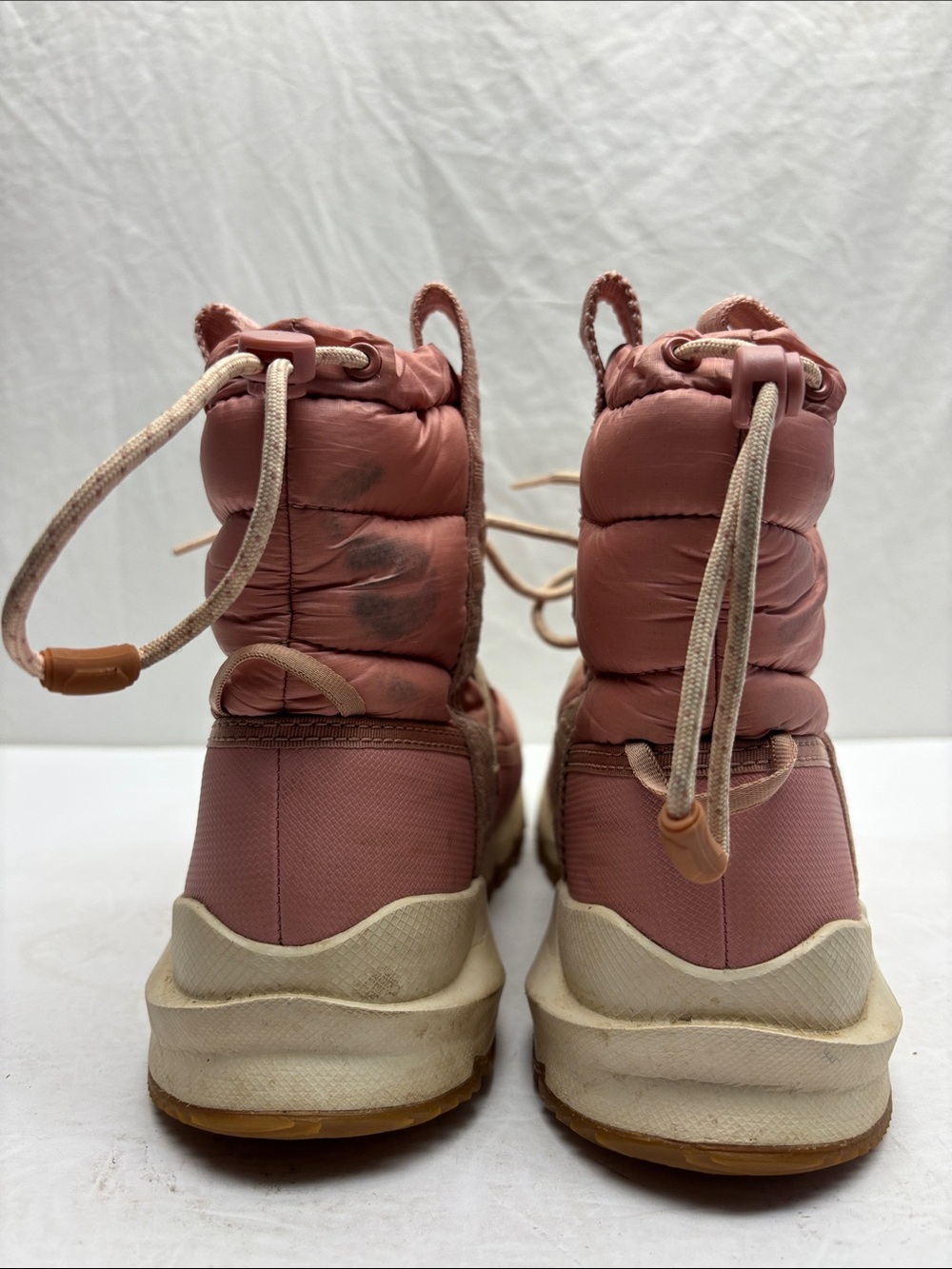 The North Face Pink Quilted Winter Boots - Cozy Puffer Style, SZ 9, box 69 - Picture 4 of 9